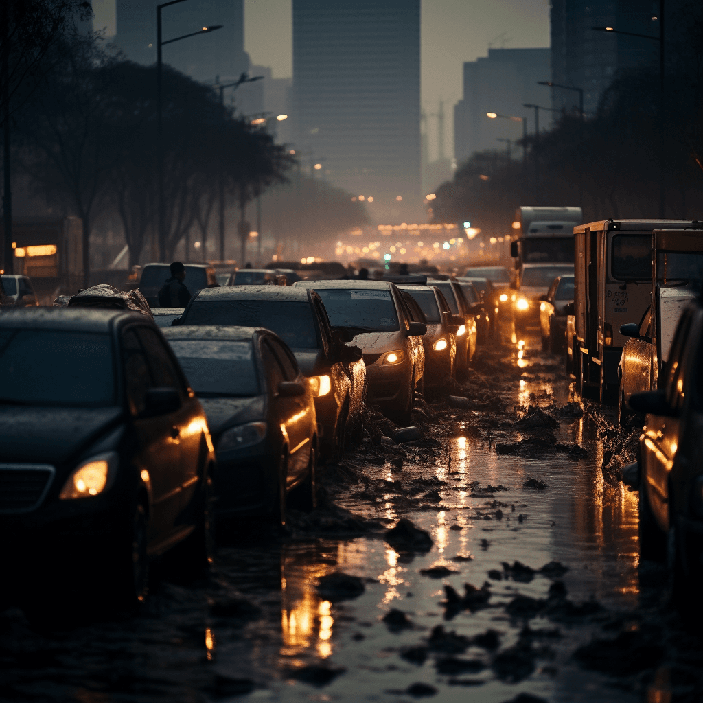 Midjourney: Gridlocked Solitude