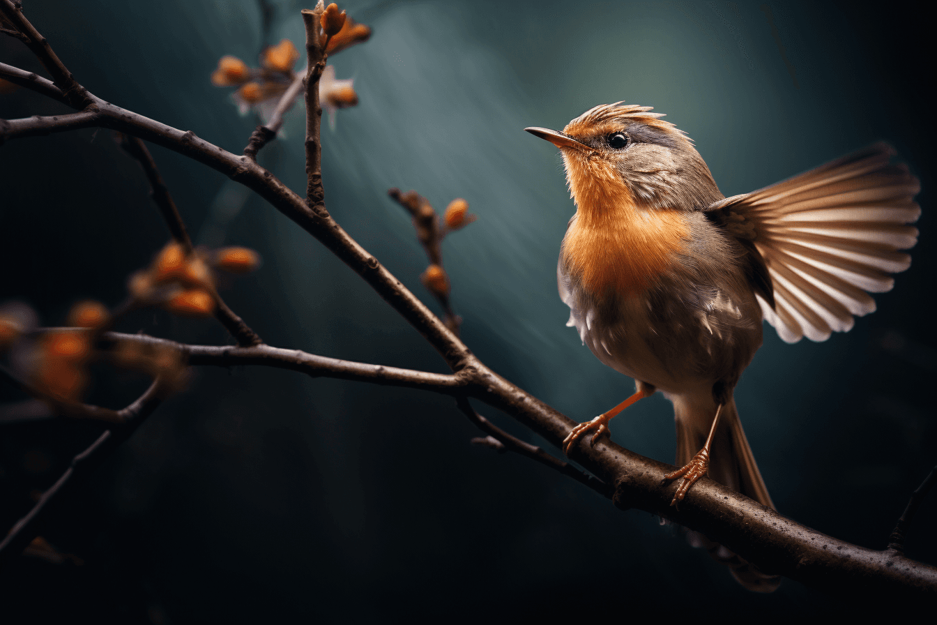 Midjourney: Apprehensive Bird
