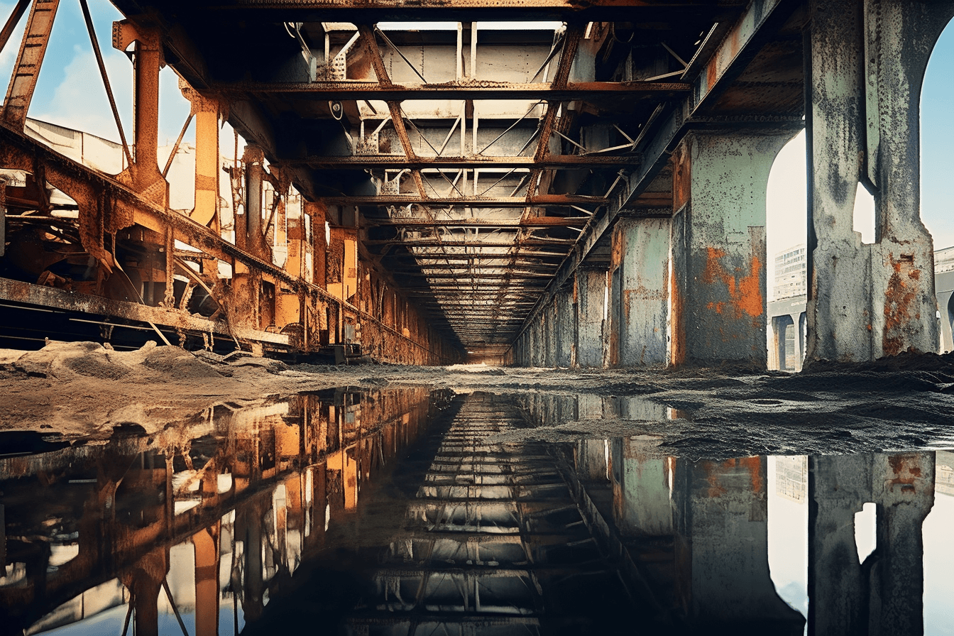 Midjourney: Gritty Bridge