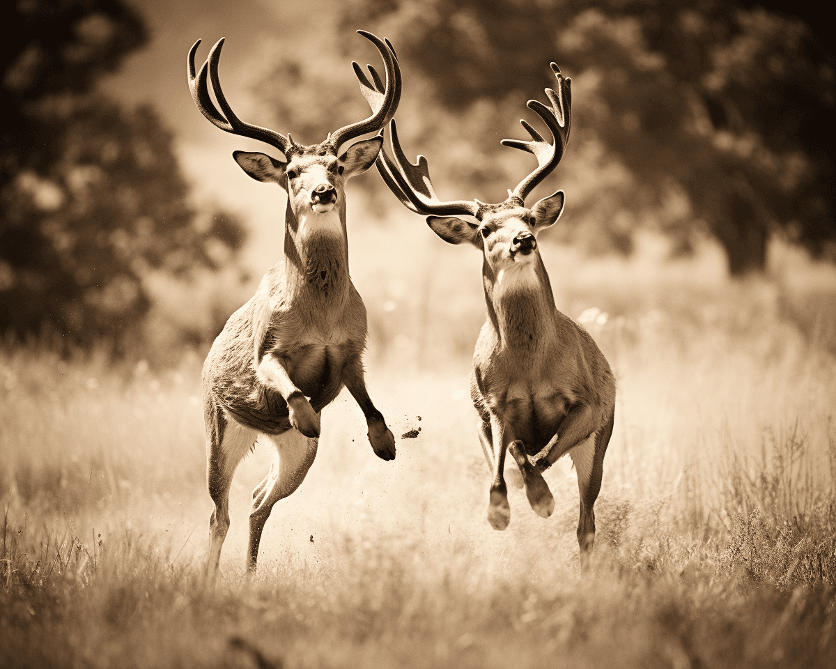 Midjourney: Playful Deer