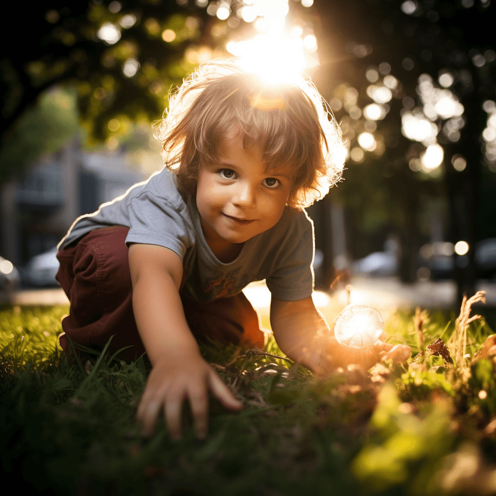 Midjourney: Boy in Sunlight