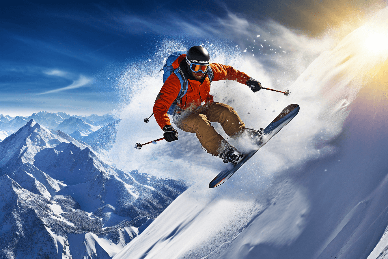Midjourney: Skiing Serenity