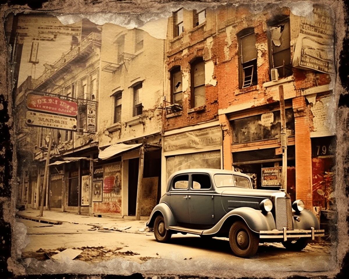 Midjourney: A Nostalgic Street