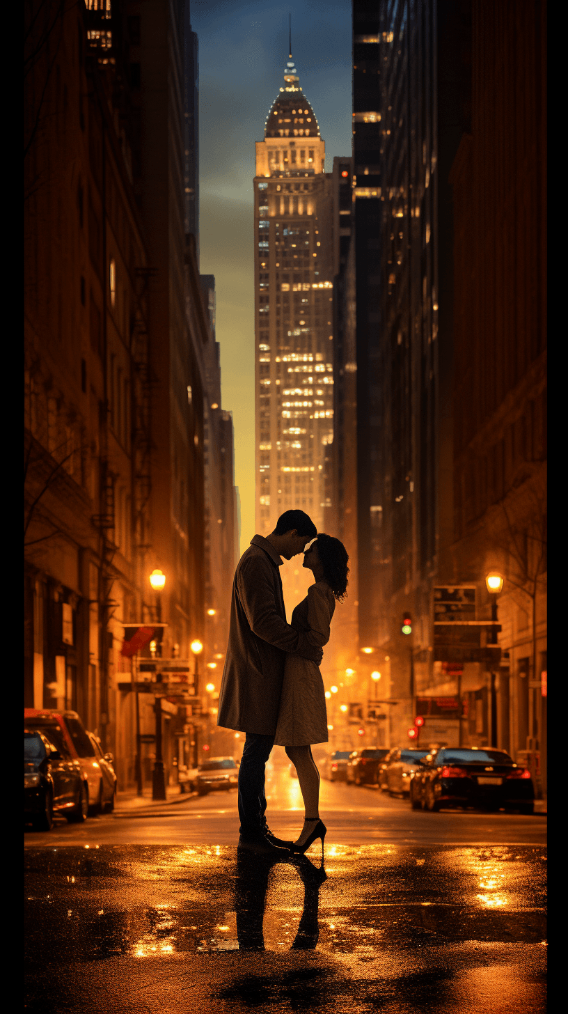 Midjourney: Love in the City