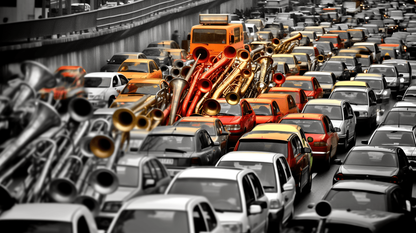 Midjourney: Gridlock Symphony