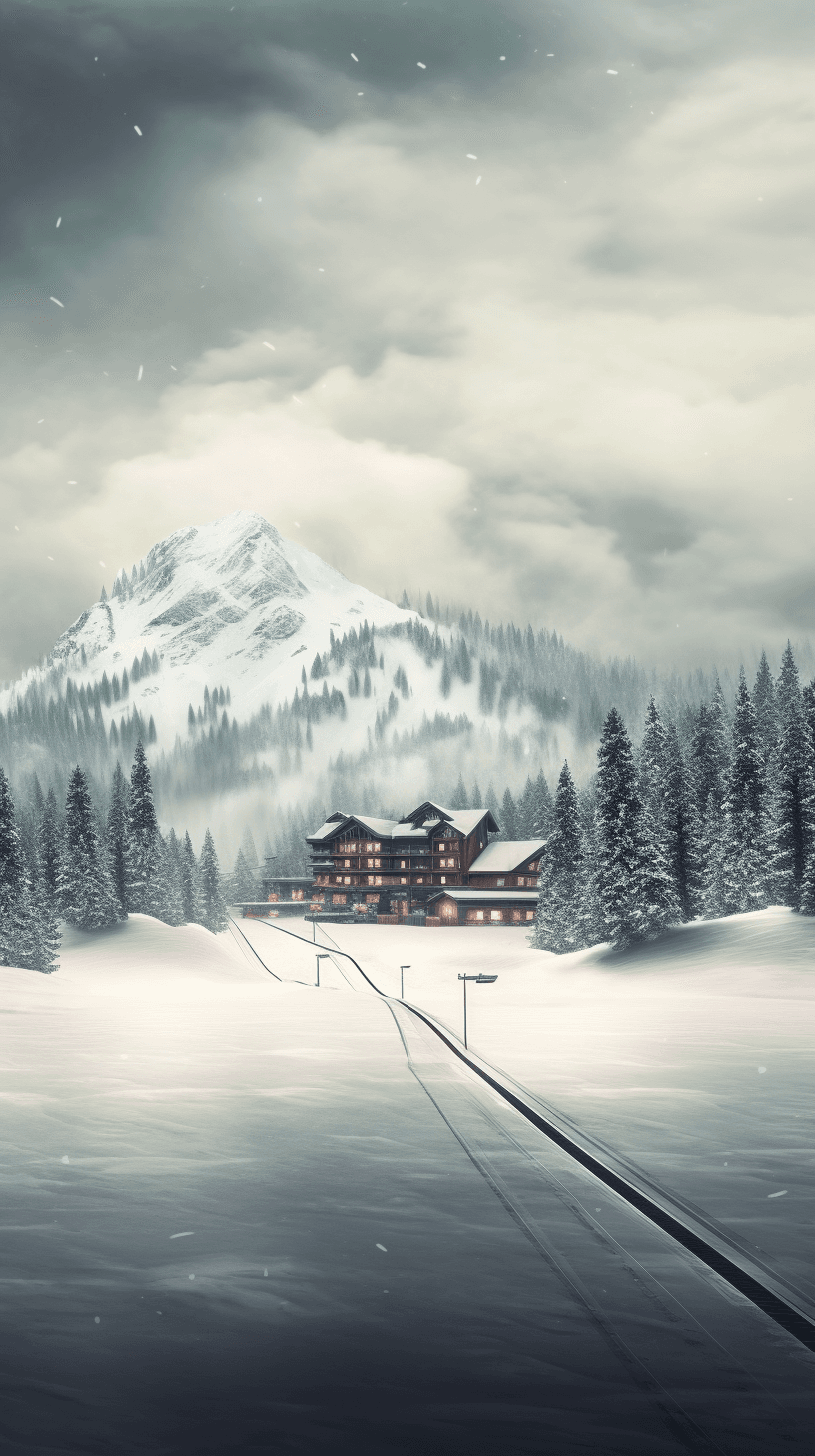 Midjourney: Melancholic Ski