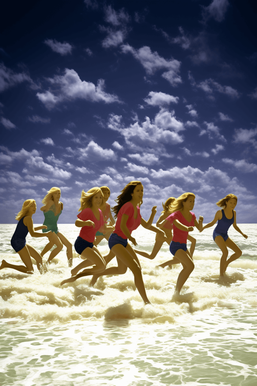 Midjourney: Vibrant Beach Life