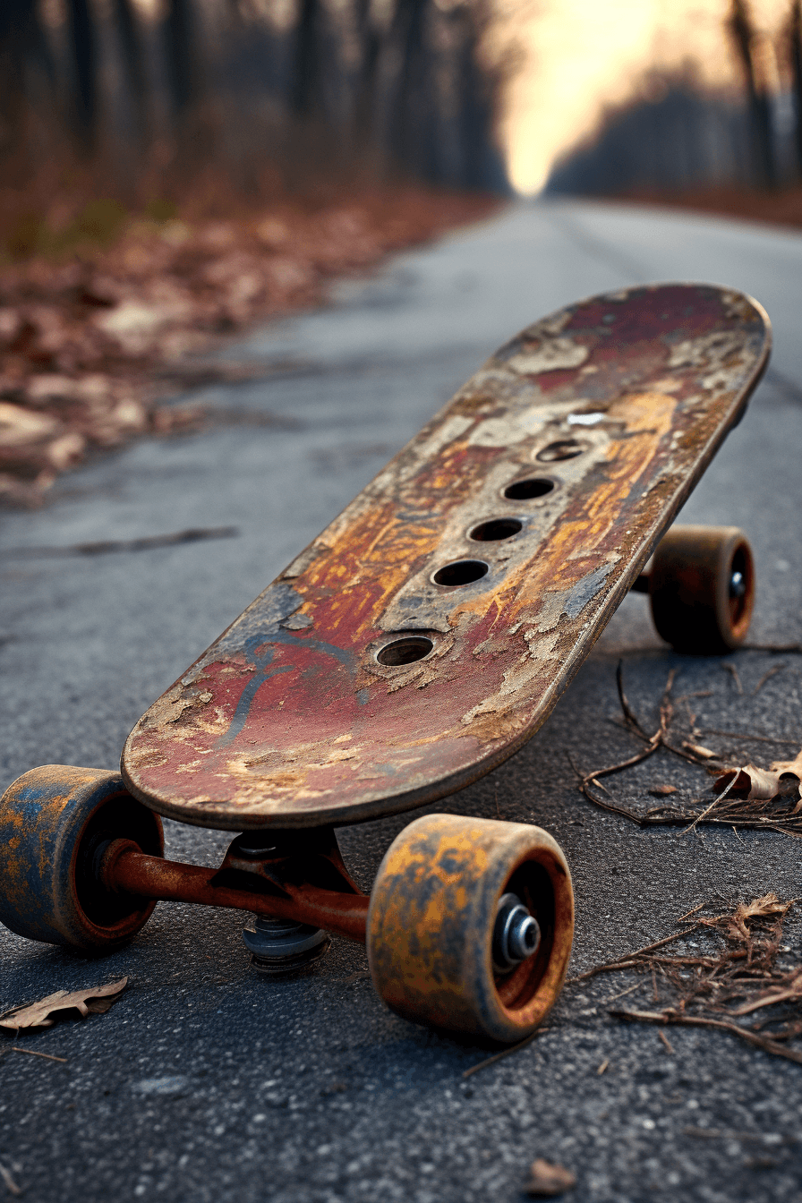 Midjourney: Abandoned Skateboard