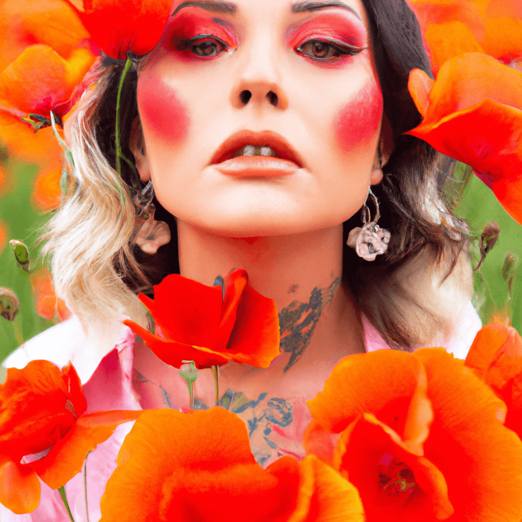 DALLE: Introspective Beauty in a Vibrant Poppy Field