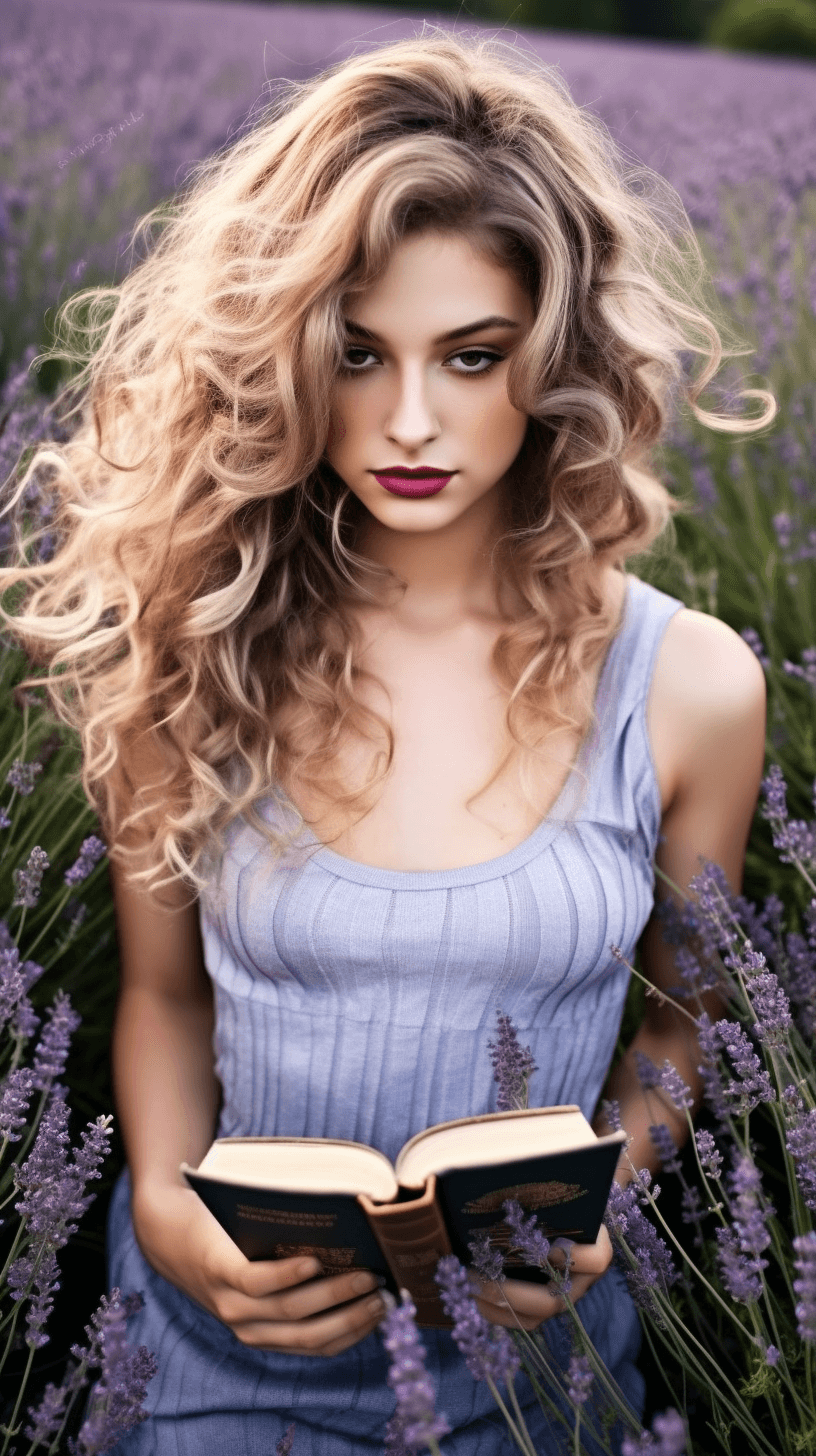 Midjourney: Lavender Fields: Bookish Beauty