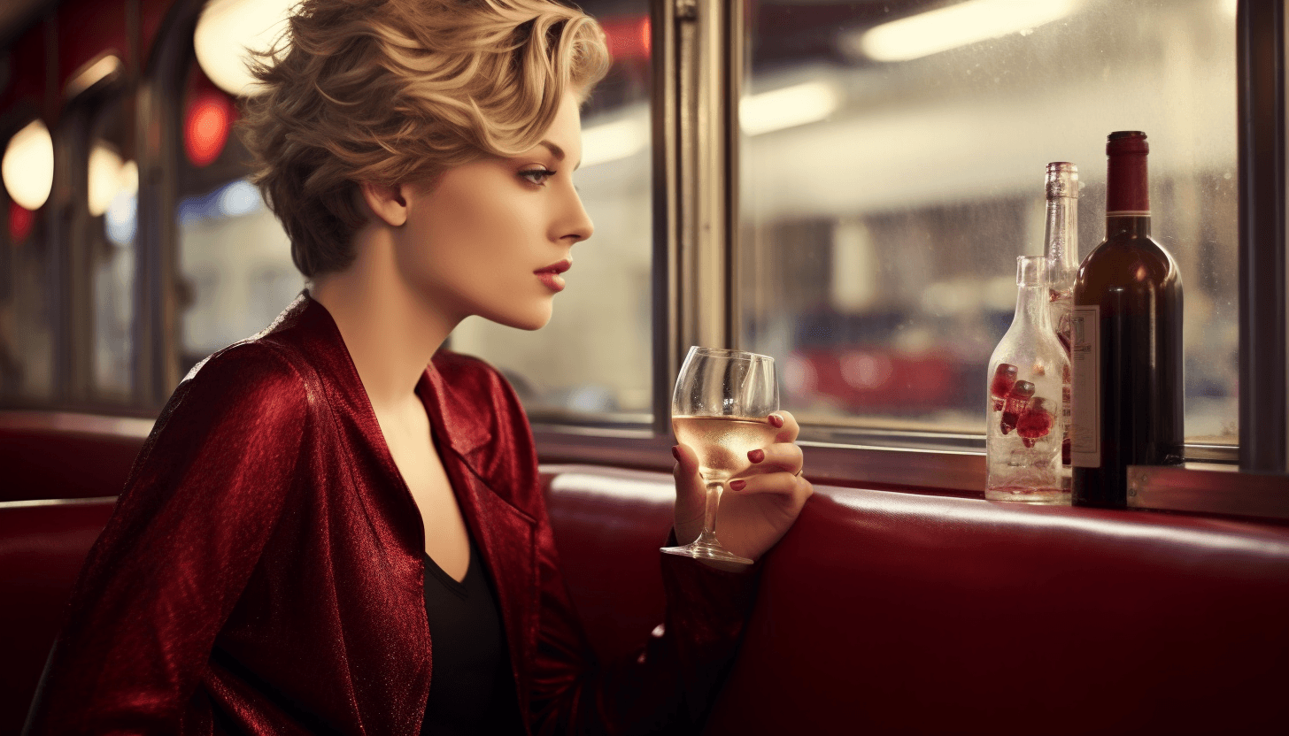 Midjourney: Wine and Dine: A Captivating Retro Profile