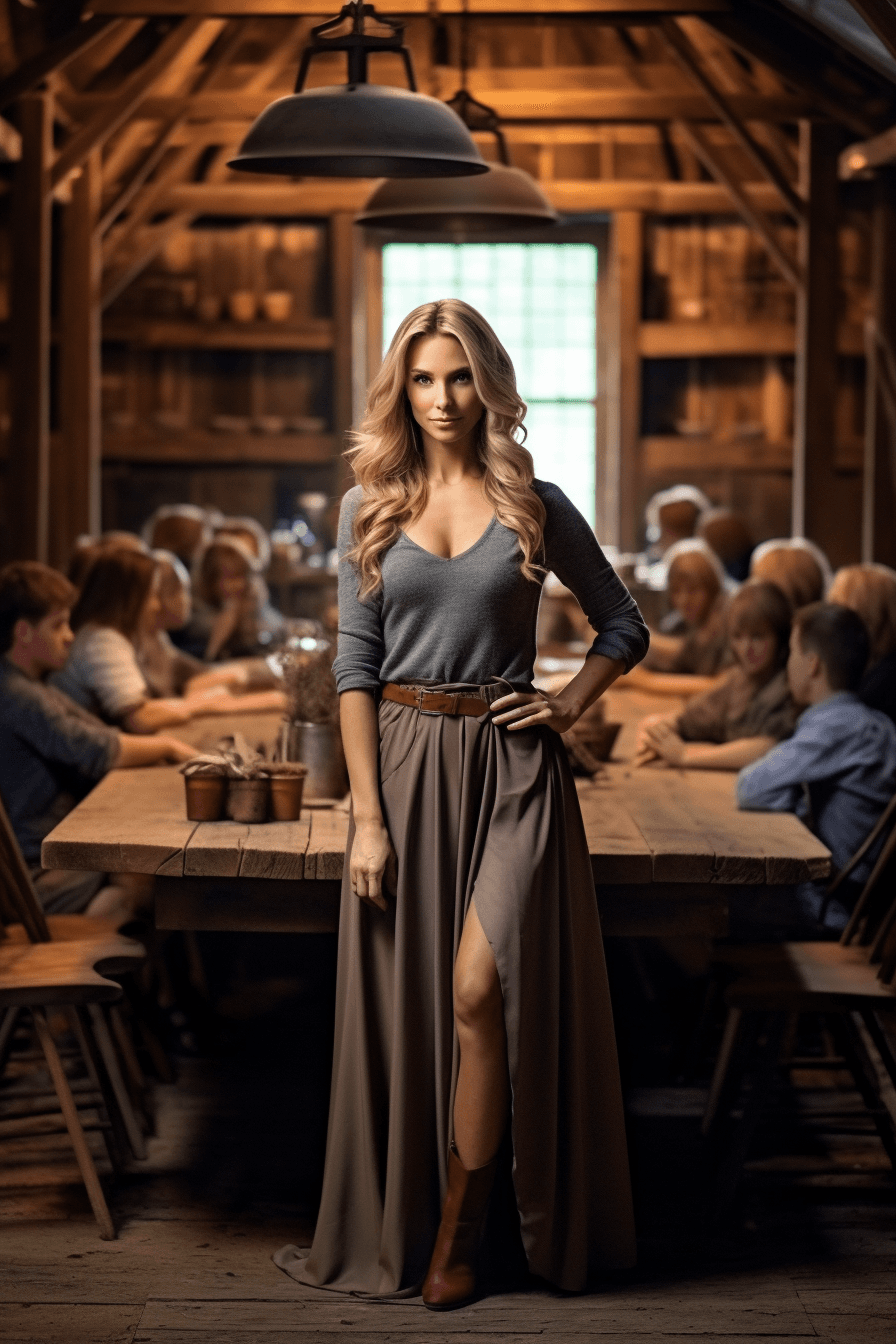 Midjourney: Barnyard Elegance: A Captivating Teachers Portrait