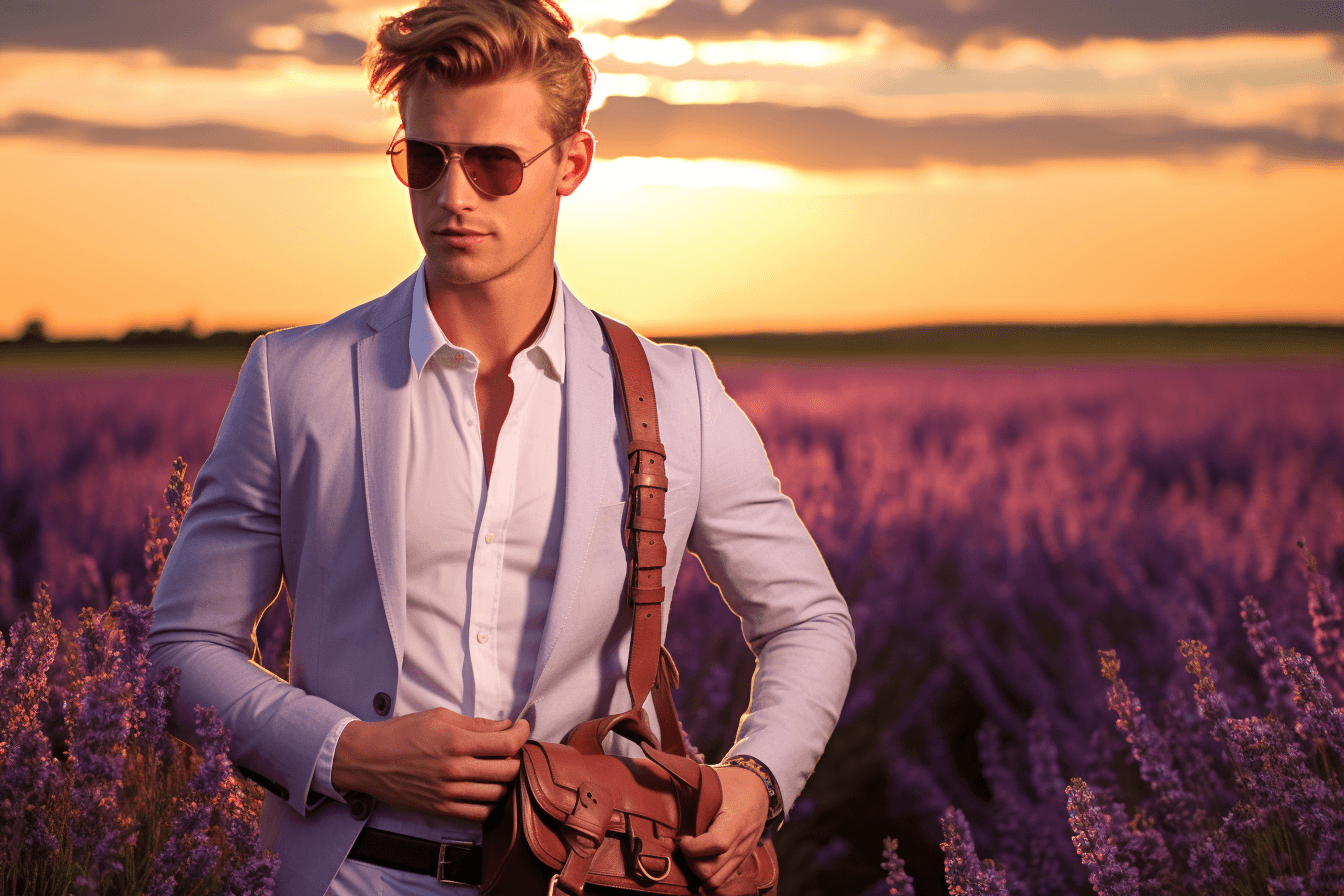 Midjourney: Lavender Fields: A Fashionable Solitude