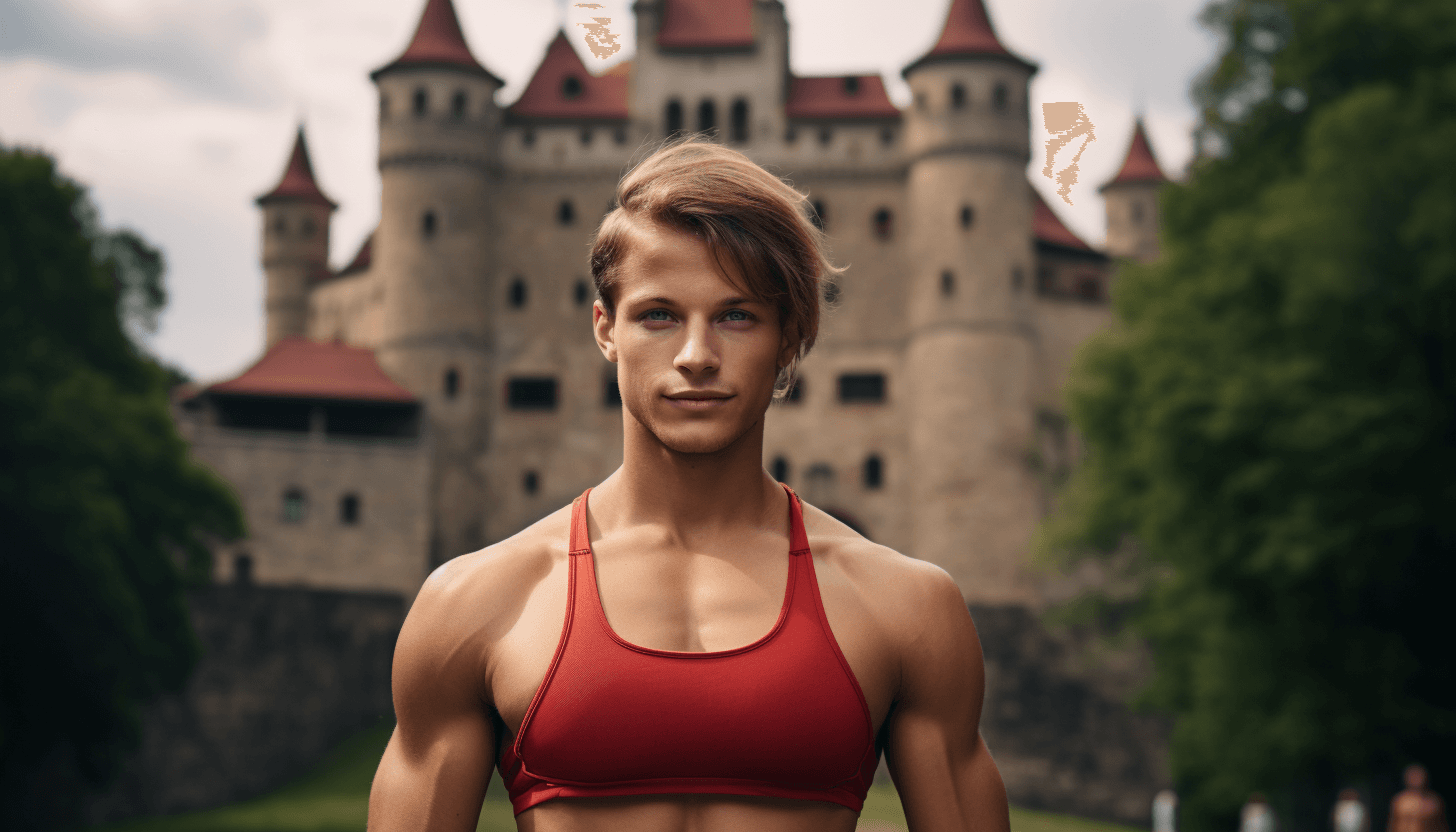 Midjourney: Charming CrossFit Athlete: A Historic Castle Portrait