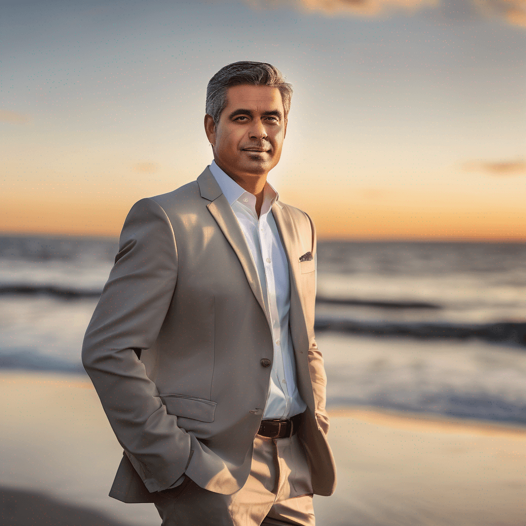 SDXL: Capturing the CEOs Serene Confidence at Sunset