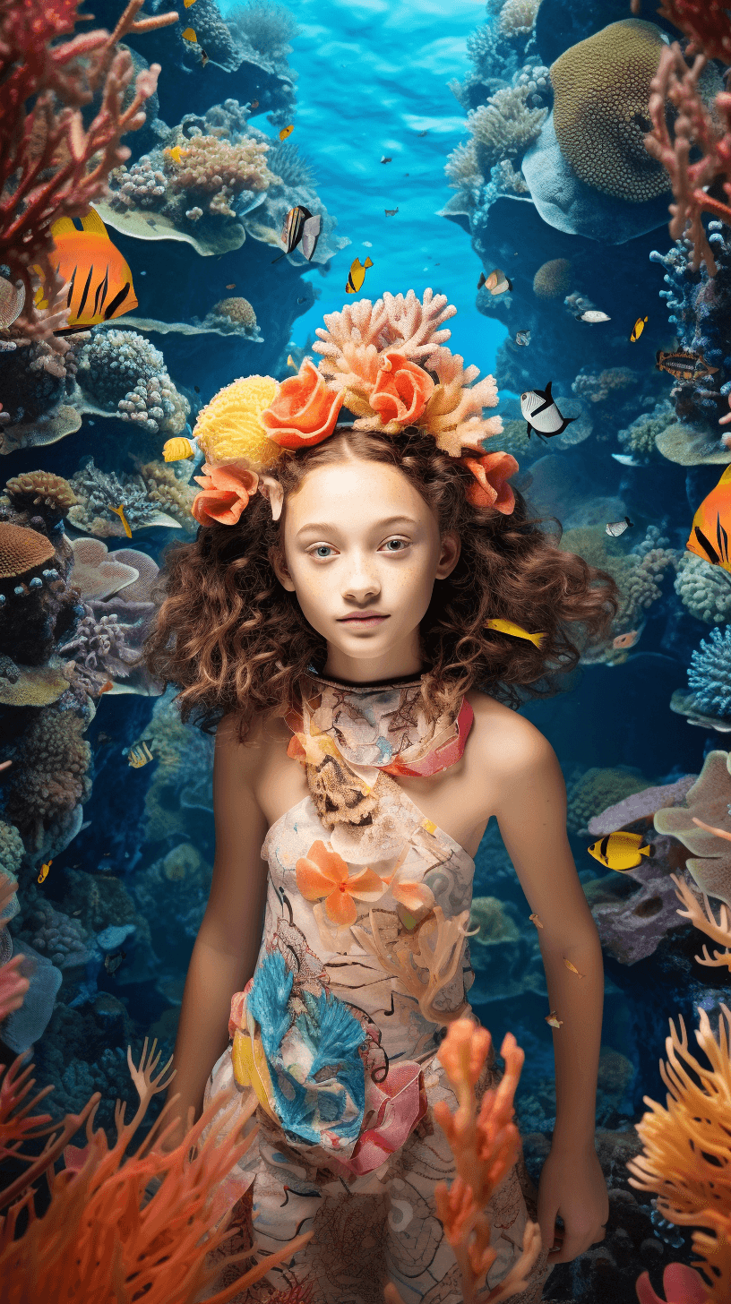 Midjourney: Beneath the Surface: A Captivating Coral Encounter