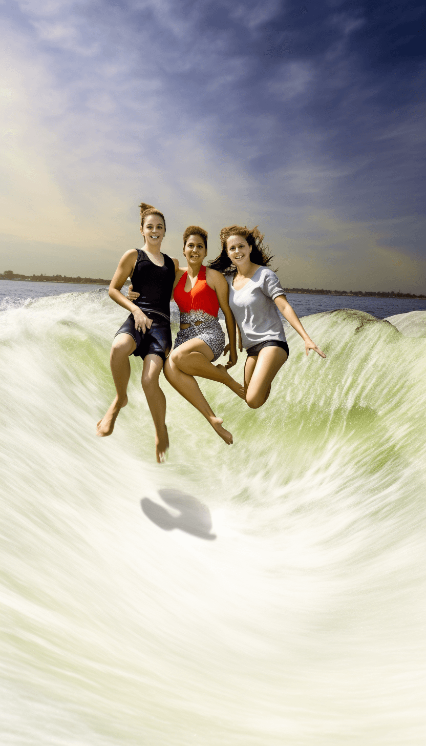 Midjourney: Fierce Friendship at the Coastal Beach