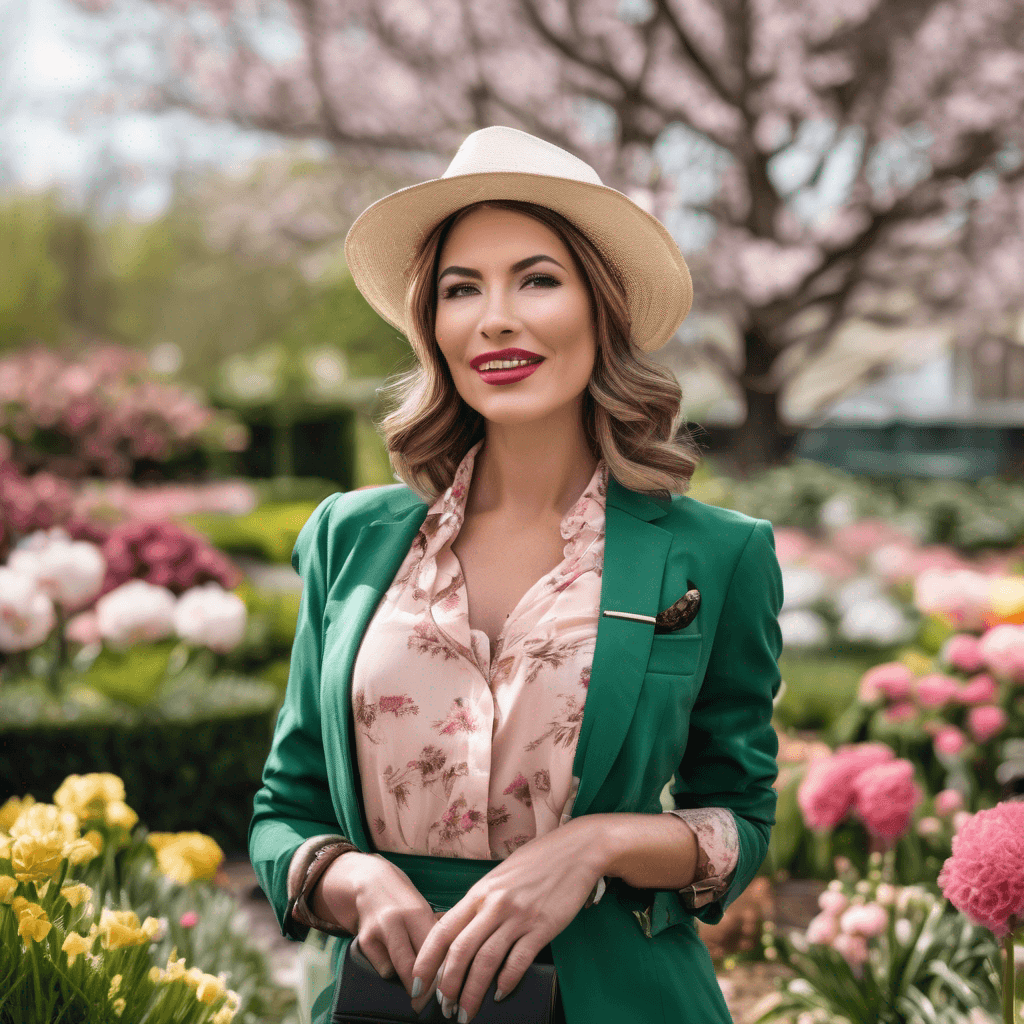 SDXL: Confident Charisma in a Spring Garden