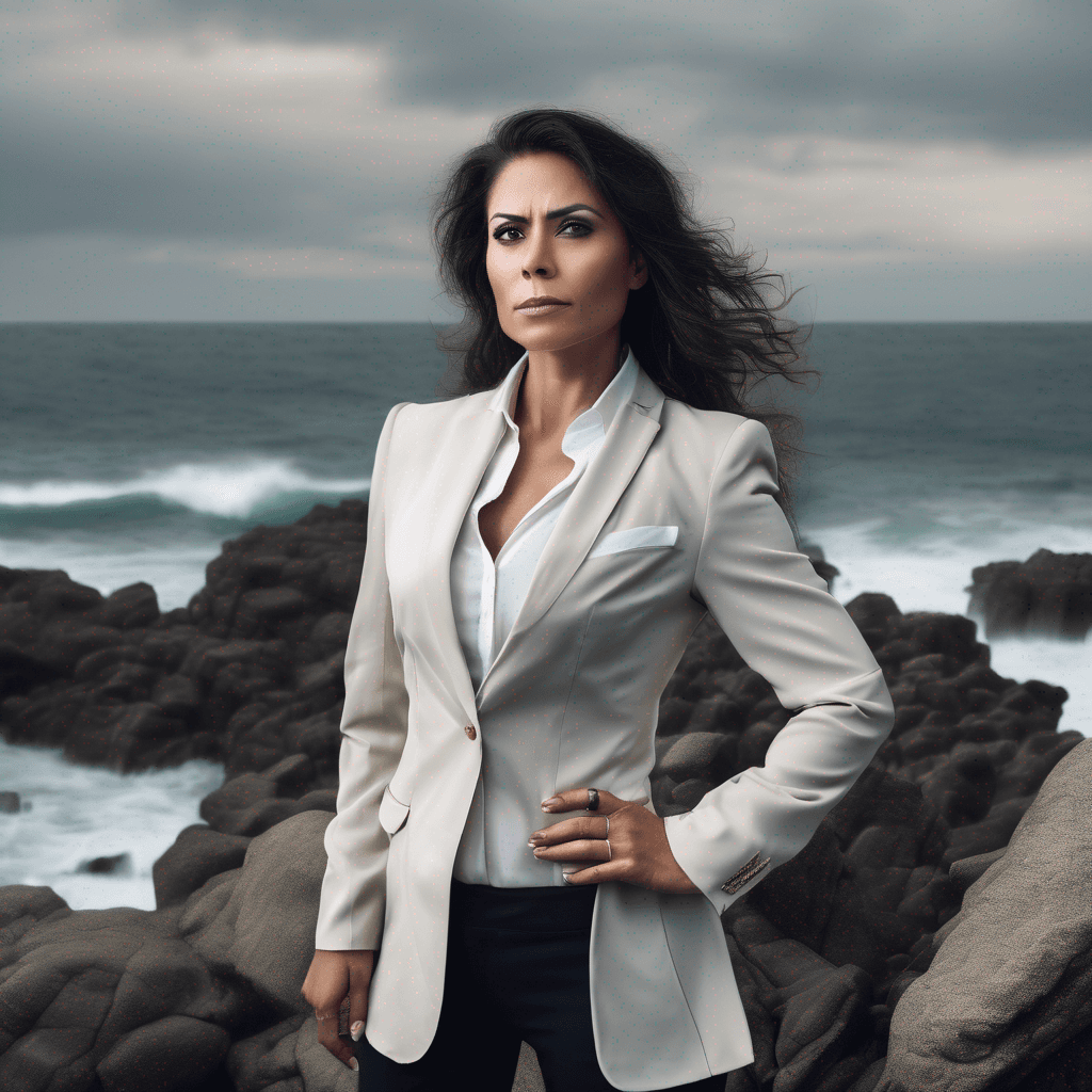 SDXL: Strength and Elegance: The Businesswoman on the Coast