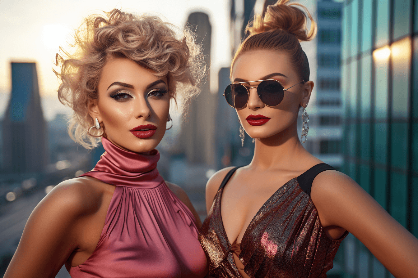 Midjourney: Urban Chic: A Snapshot of Fashionable Friendship