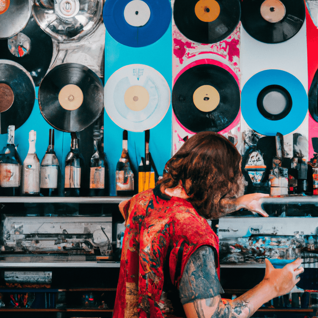 DALLE: The Artistic Haven: A Vintage Vinyl Experience