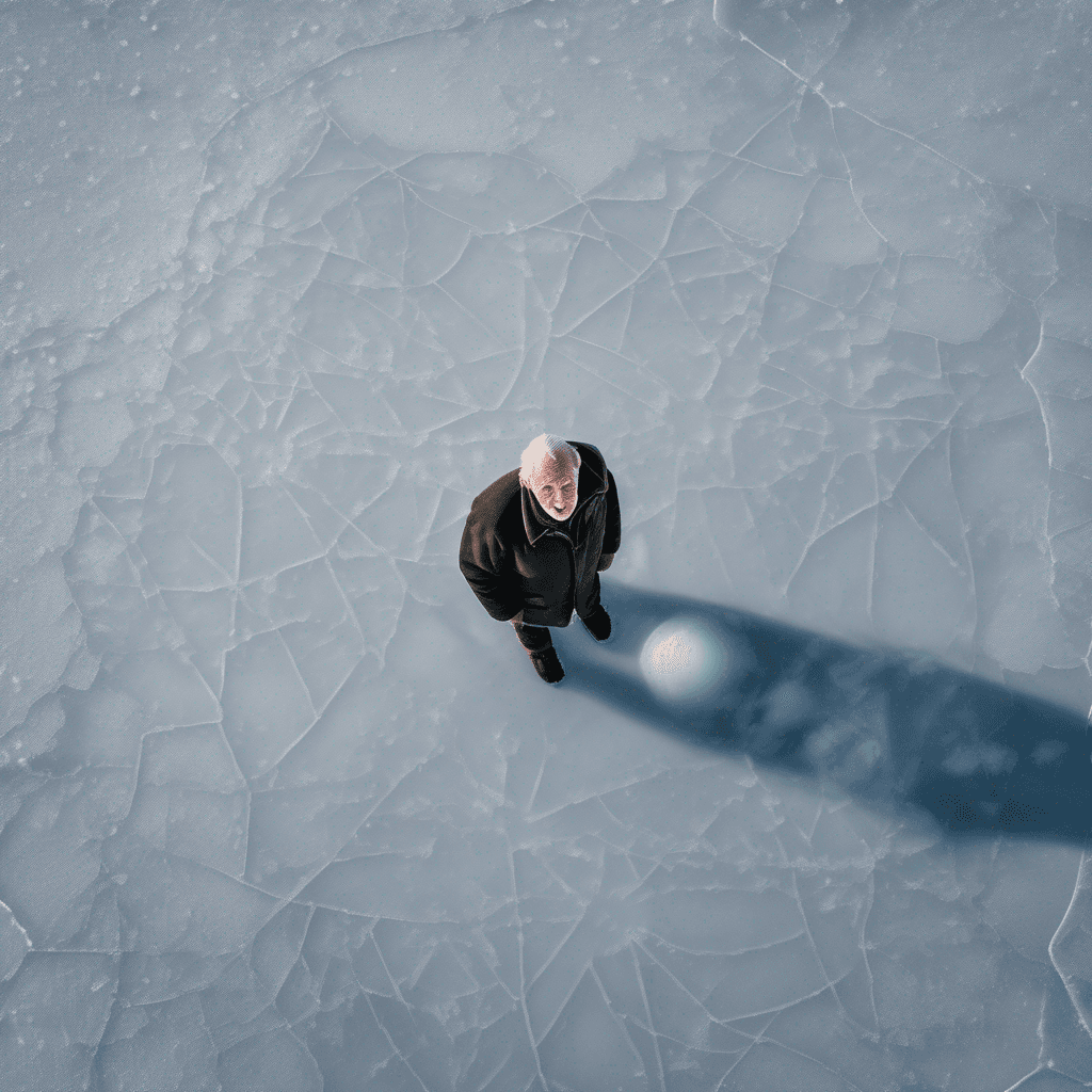 SDXL: Frozen Serenity: A Playful Elder Dances on Ice