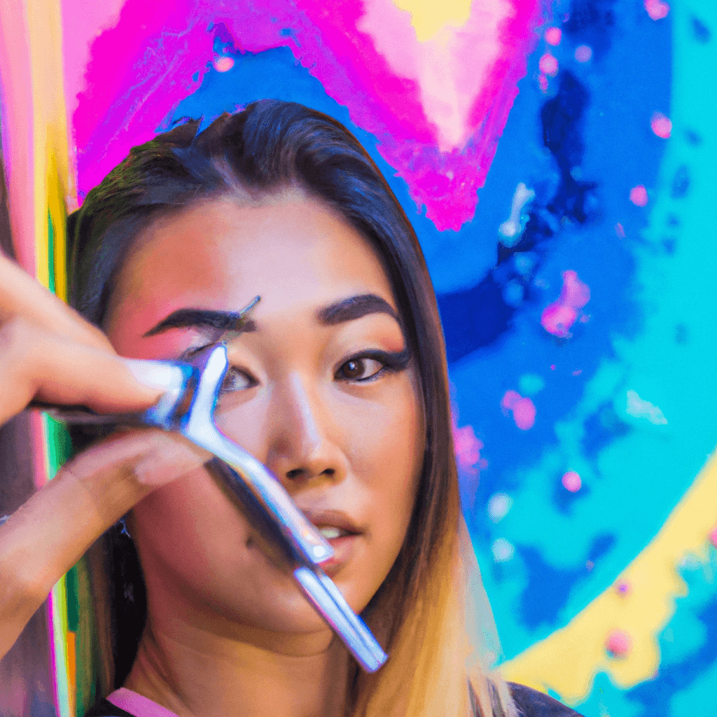 DALLE: Vibrant DIY Enthusiast: Beautiful Graceful against Graffiti