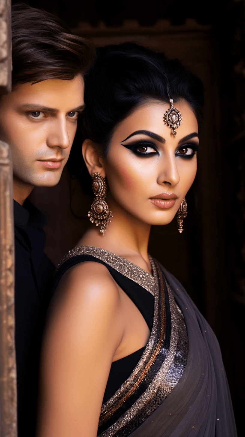 Midjourney: Eternal Love: A Captivating Temple Portrait