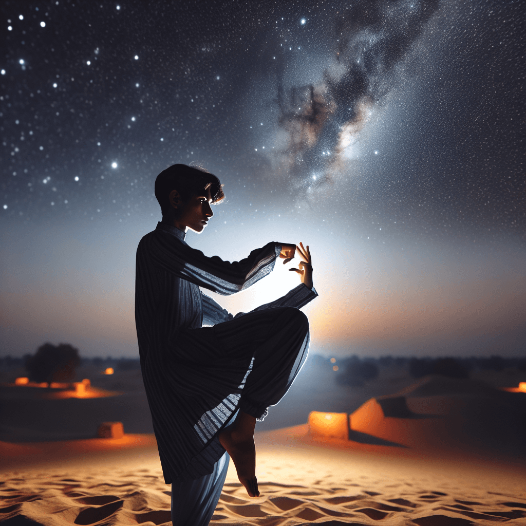 DALLE: Starry Desert Elegance