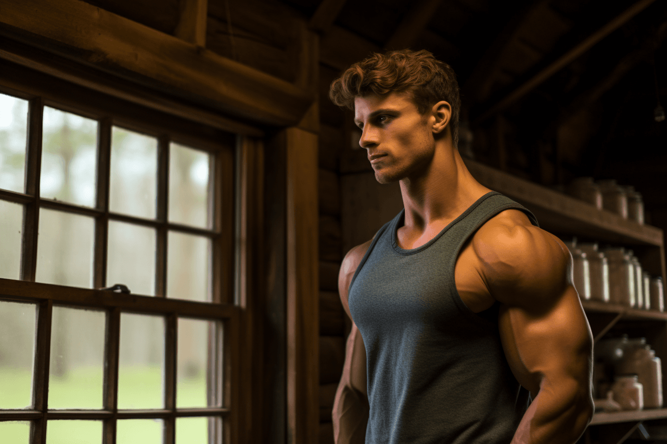 Midjourney: Rural Athlete: A Cold Gaze