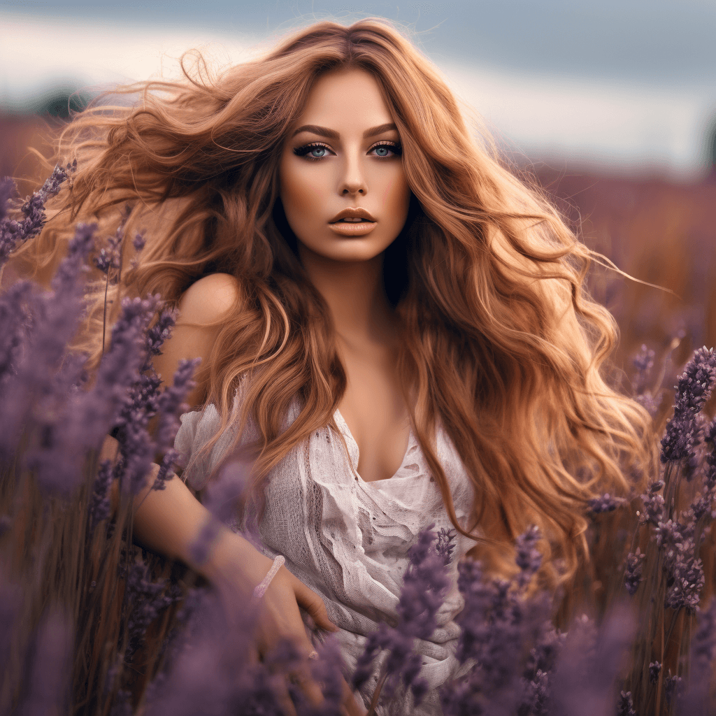 Midjourney: Lavender Vogue Beauty