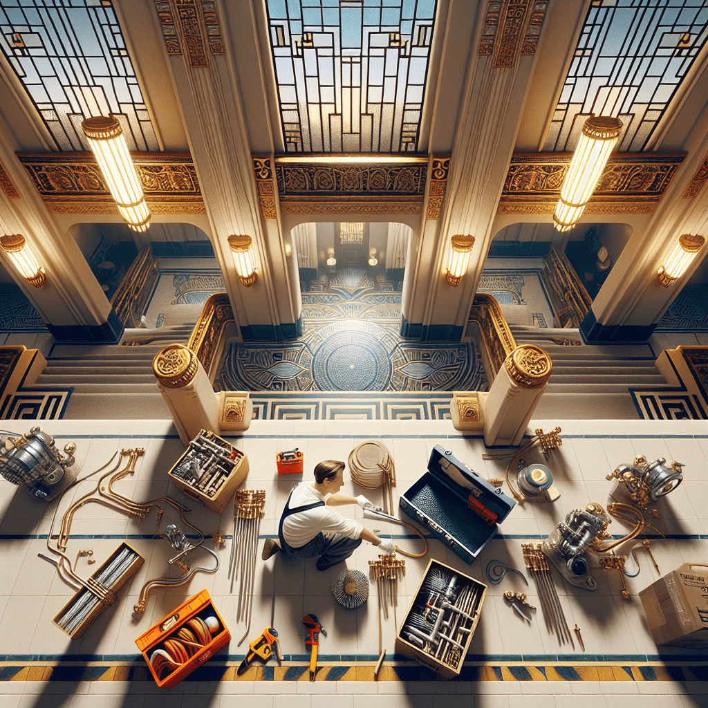 DALLE: Designer Label Plumber Creates Photo Masterpiece in Art Deco Building